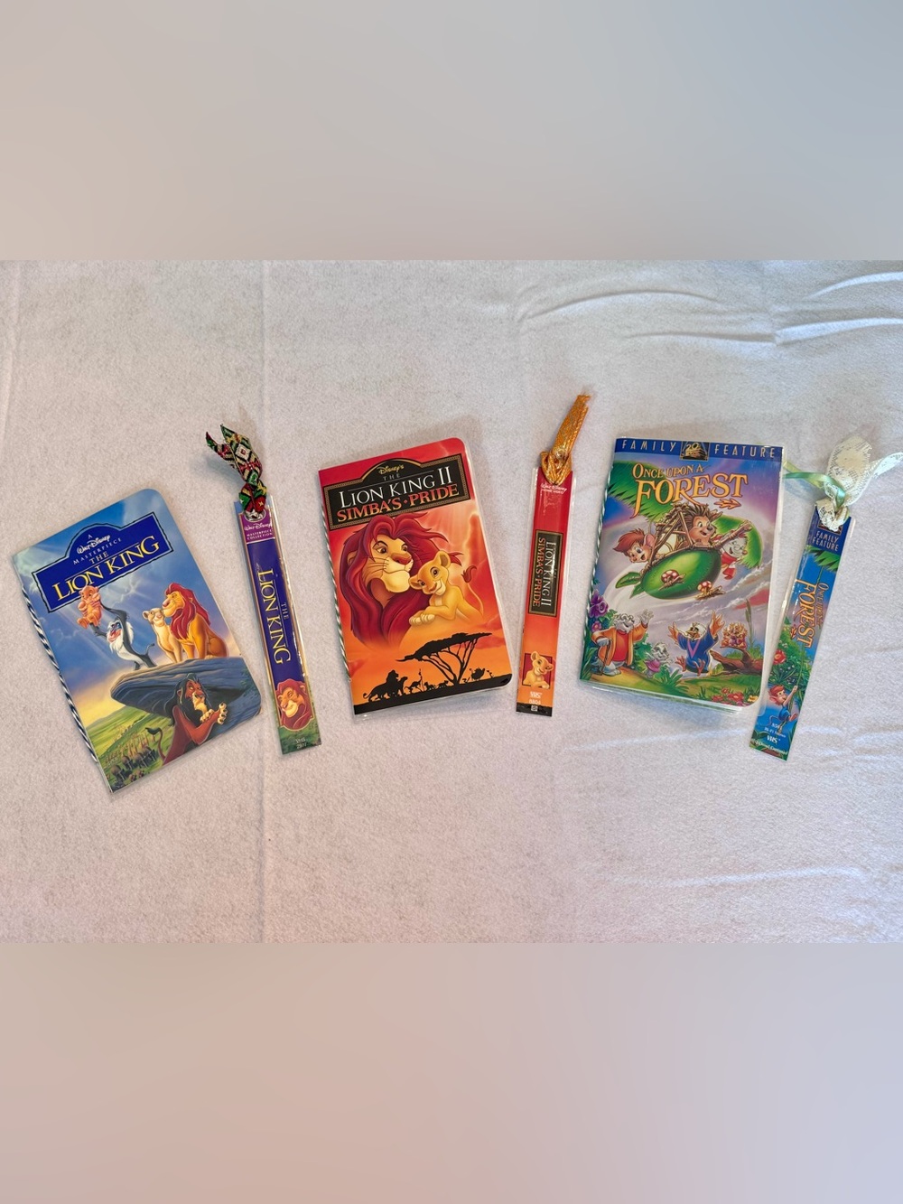 Set of 3 Upcycled VHS Journals, Lion King, Lion King 2, Once Upon a Forest